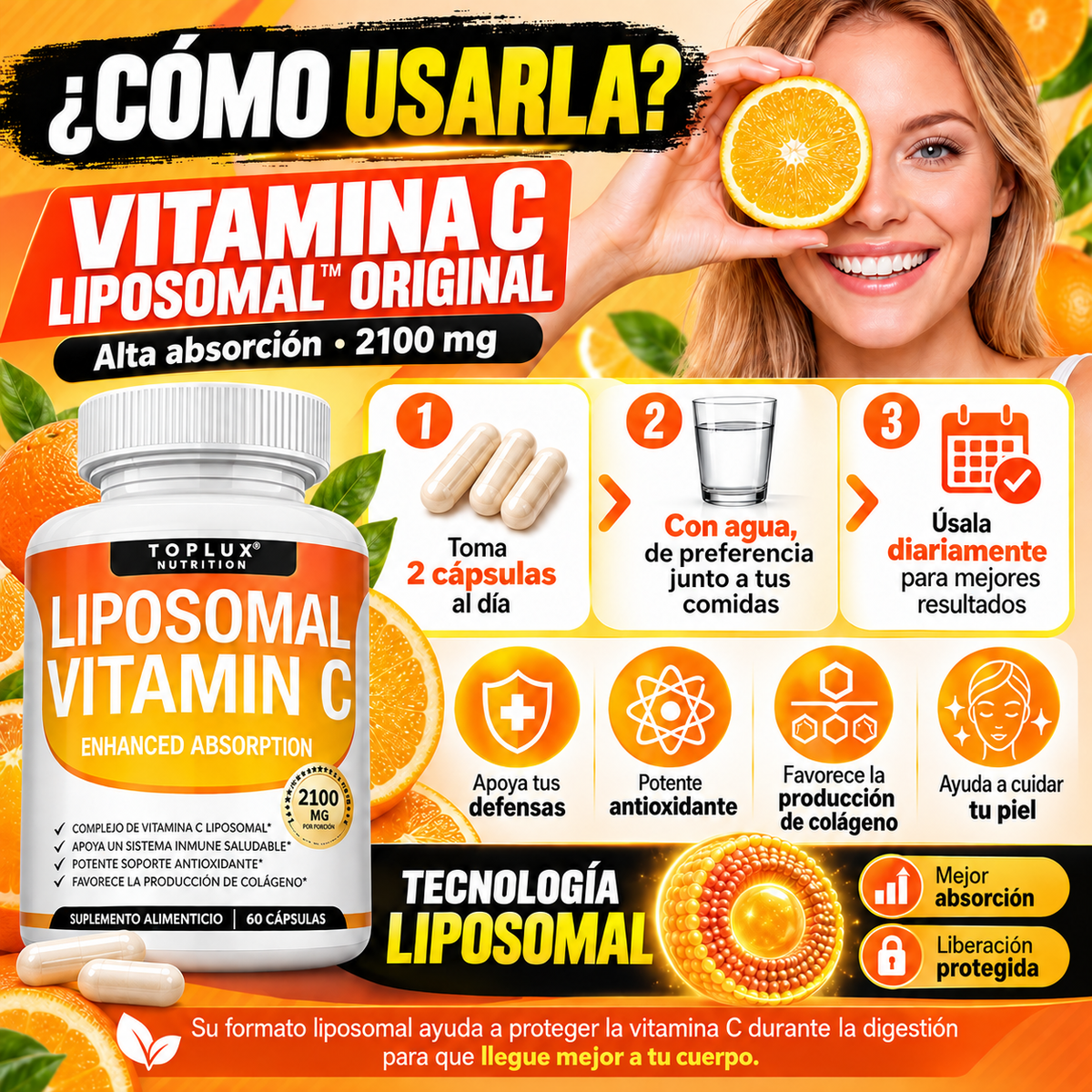 ™VITAMINA C LIPOSOMAL ORIGINAL — POTENCIA TU DÍA DESDE ADENTRO